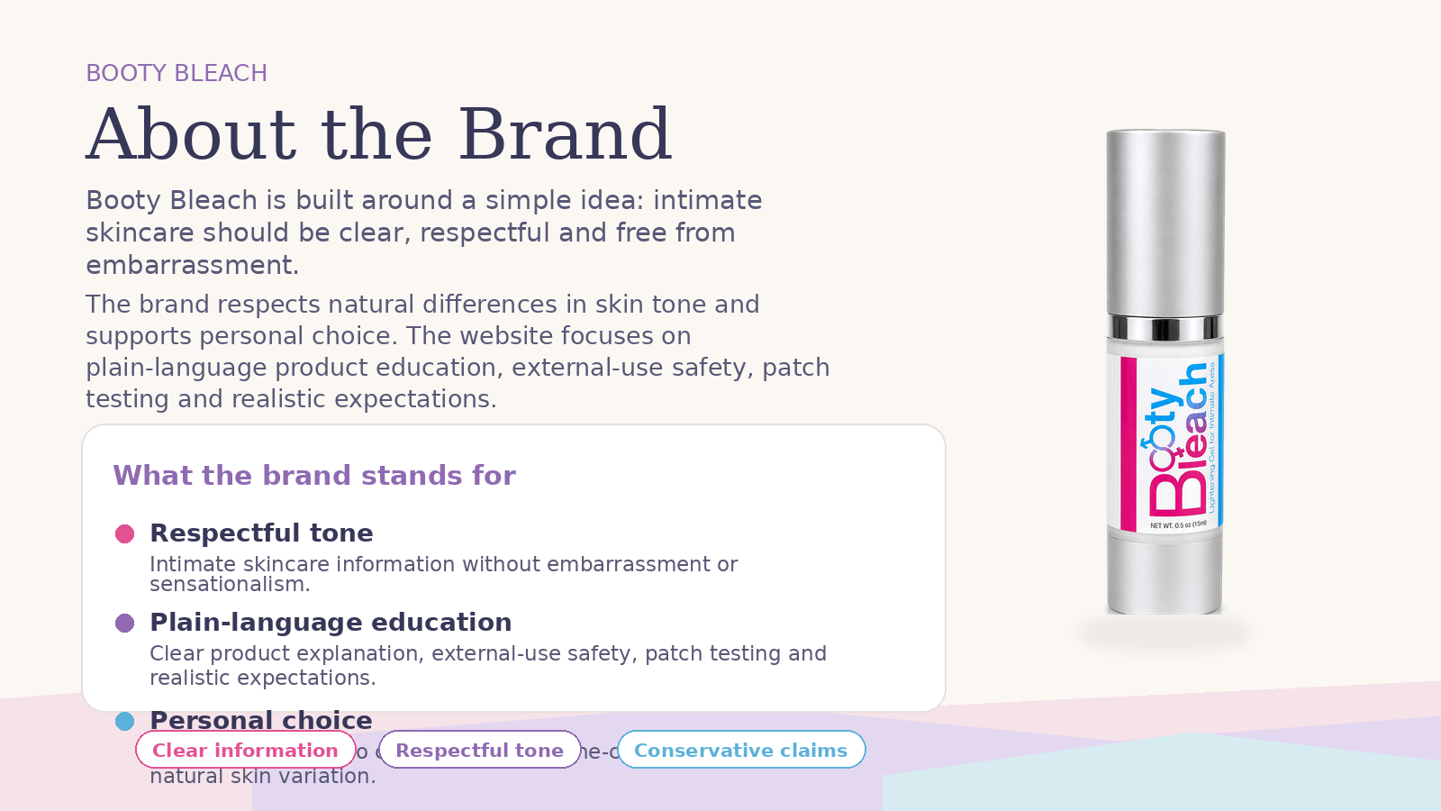 About Booty Bleach brand overview