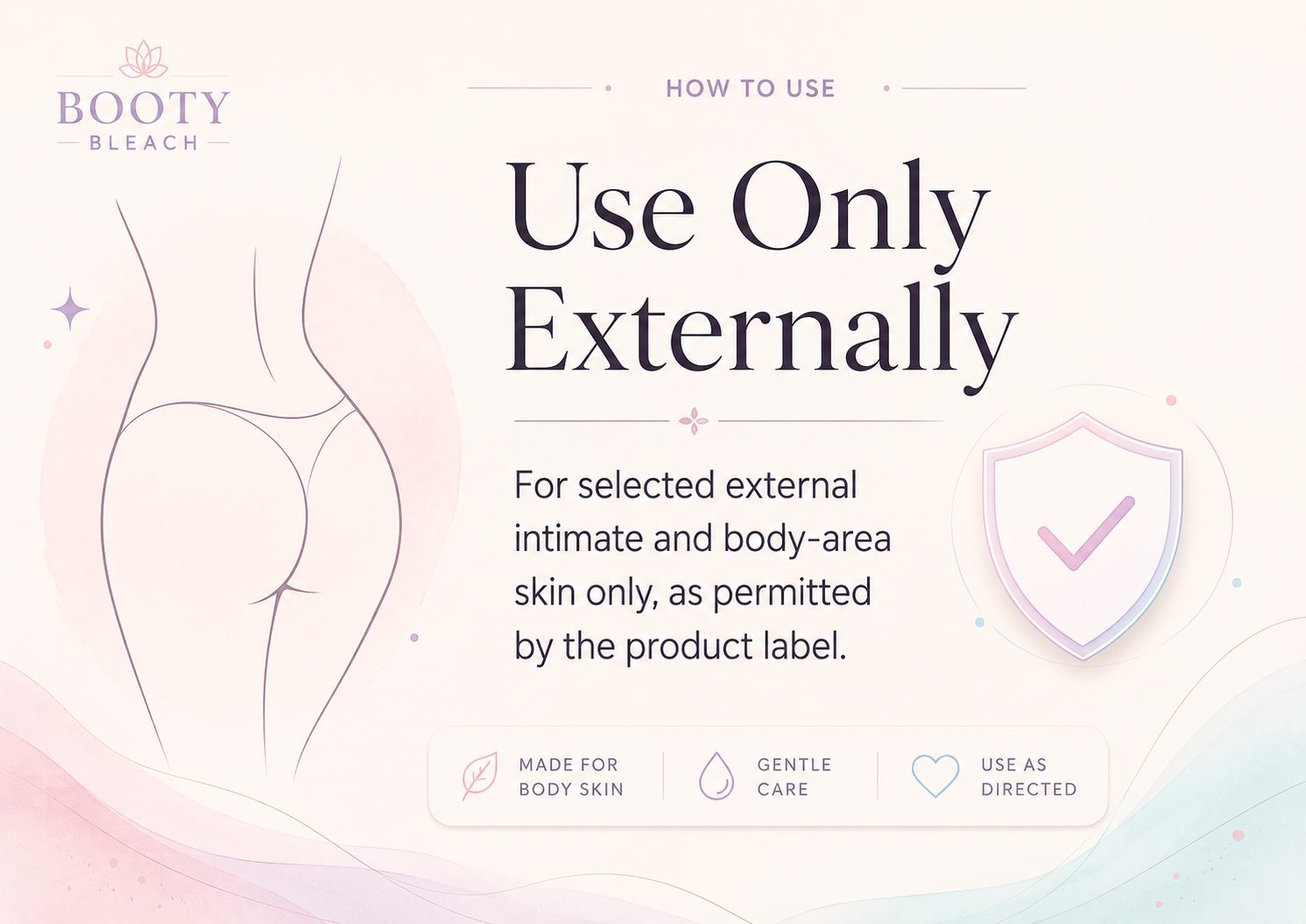 Booty Bleach external-use-only guide