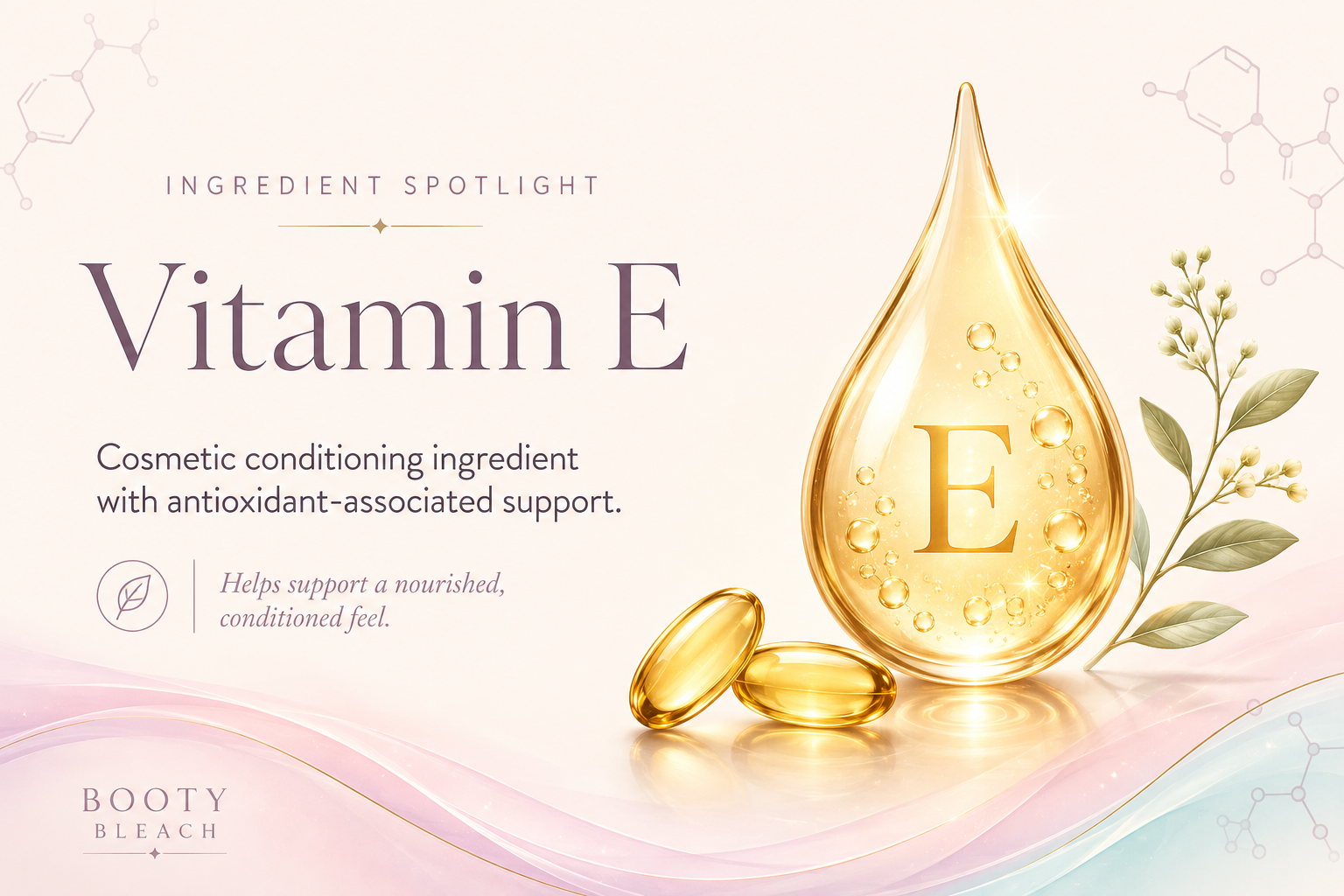 Vitamin E ingredient spotlight for Booty Bleach